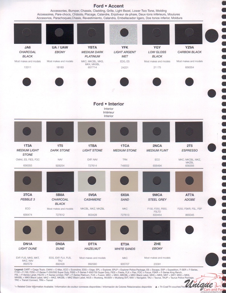 2016 Ford Paint Charts Rinshed-Mason 4